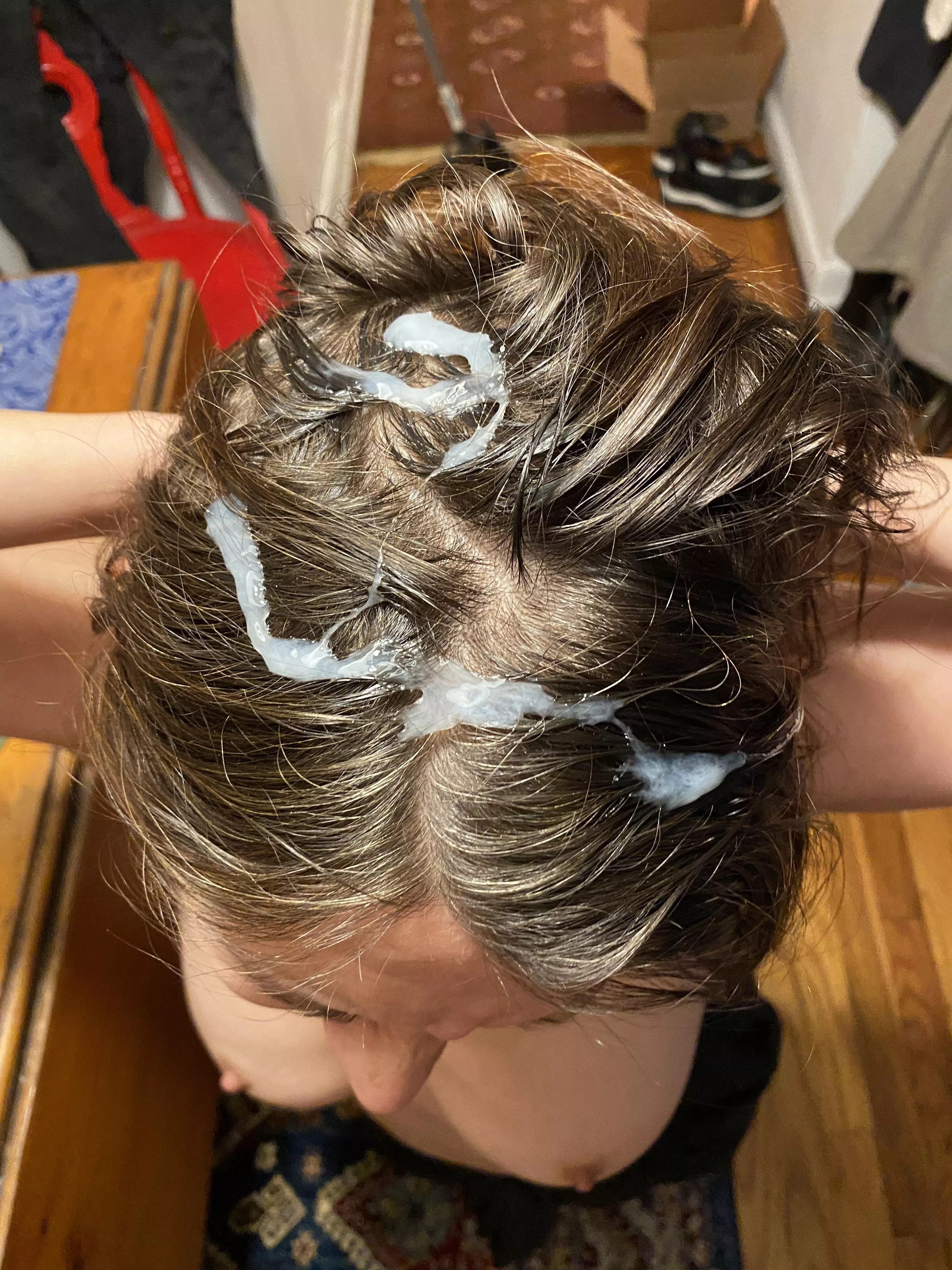 Cum in hair don’t care 🍆💦🙆🏻‍♀️ posted by Jugs4Dayz