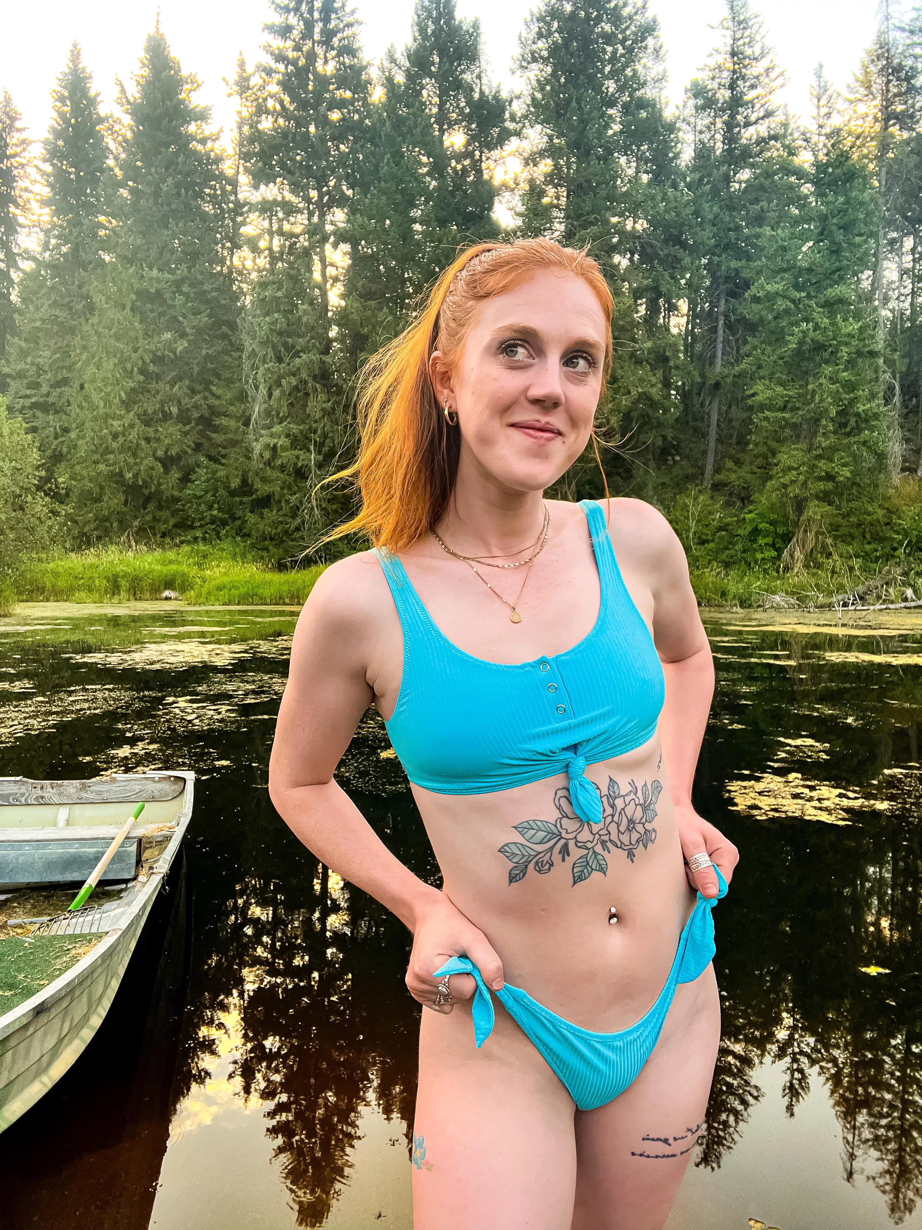 New bikini & summer lovin’ 💙 posted by Gingasweetcheeks