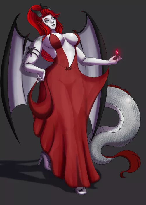 Rahu, Ruby dragon girl - Commission (@Kaokacique) by KaoKacique