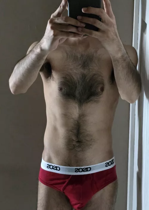 Sweaty in my red underwear by OneShotRicoleto