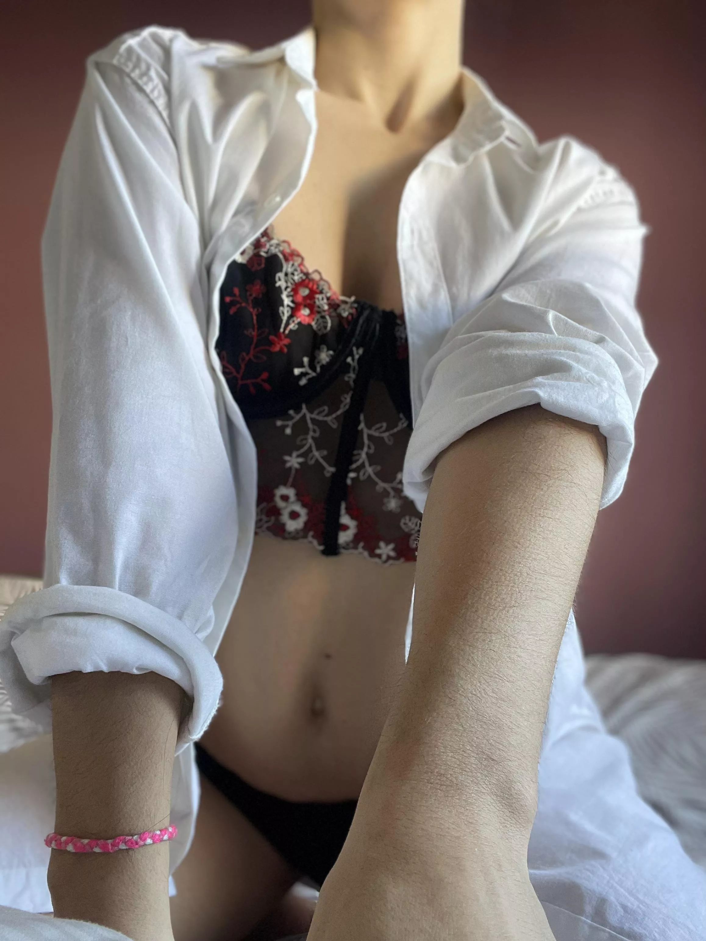 Do you like to find this lingerie under my plain shirt boss? posted by latinsunshinesol