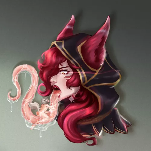 fanart that I make, xayah with the client's oc by AngleSome1980