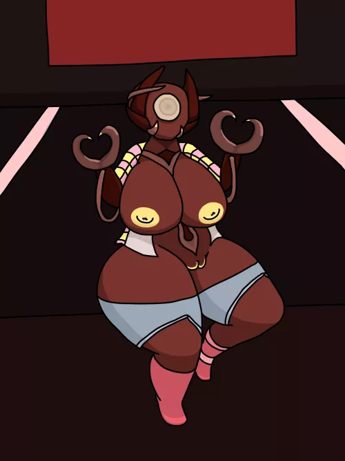 Genderbent Technocyte Coda Packet feeling a little more confident on stage after growing by 𝓞𝕣𝔡ｅŘ𝔰 όℱ 爪αⒼⓃ𝔦ᵗ𝓤𝓓έ (by me) by Legendaryrobot64