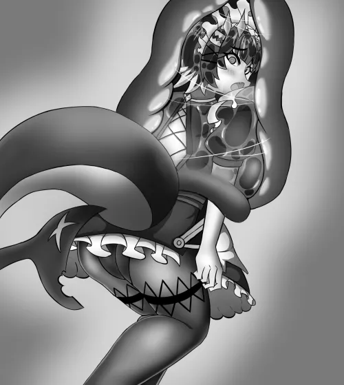 {image} I draw Ellen Joe [Art by Zen3] [Tail Vore] by Zen661