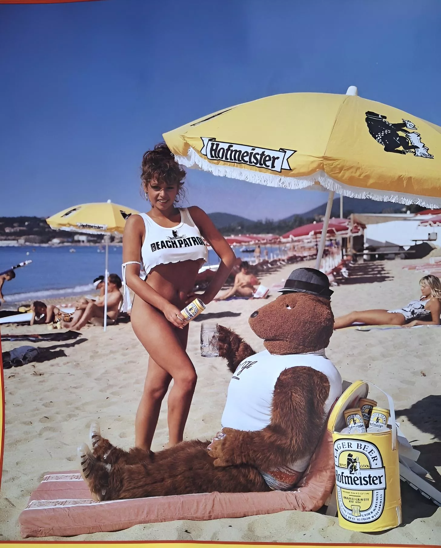 Maria Whittaker, 1980s, advertising a terrible lager. posted by MugPuntertoo