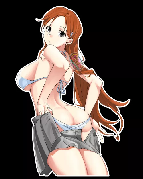 Orihime just changing clothes (Stick it Anime) by Stickitanime