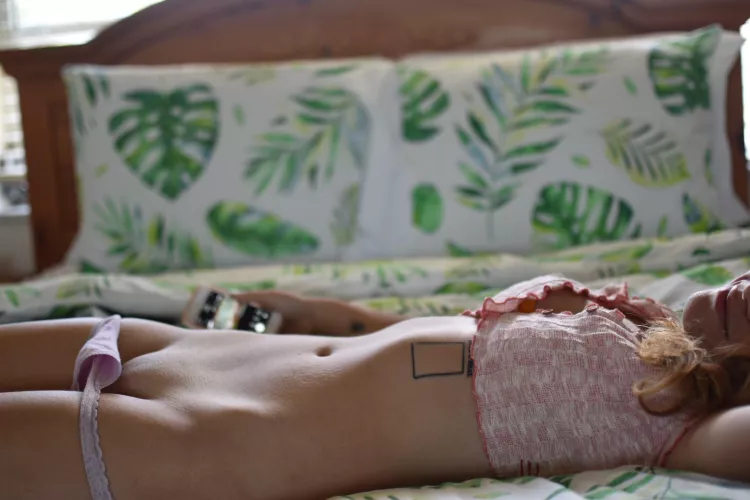 the first thing you’ll see as I pull my panties down is my mound  by lil-athena