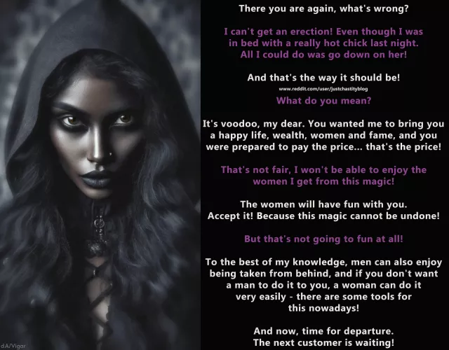 You have to pay to cast a spell! by justchastityblog