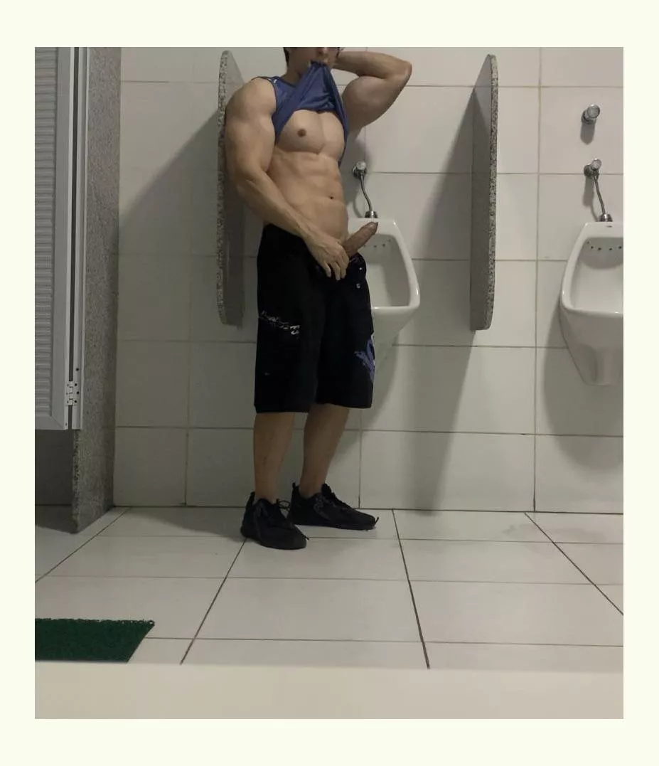 You're swallowing my dick in the middle of the gym bathroom and someone catch us. You keep sucking or eun away? posted by Practical_Permit4238