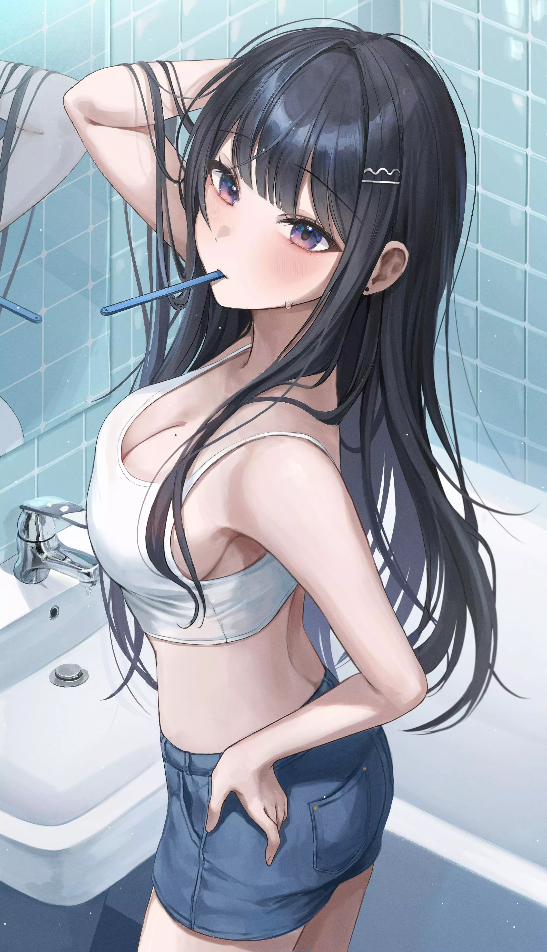 Getting Ready for the Day [Artist's Original] posted by CheetahSperm18