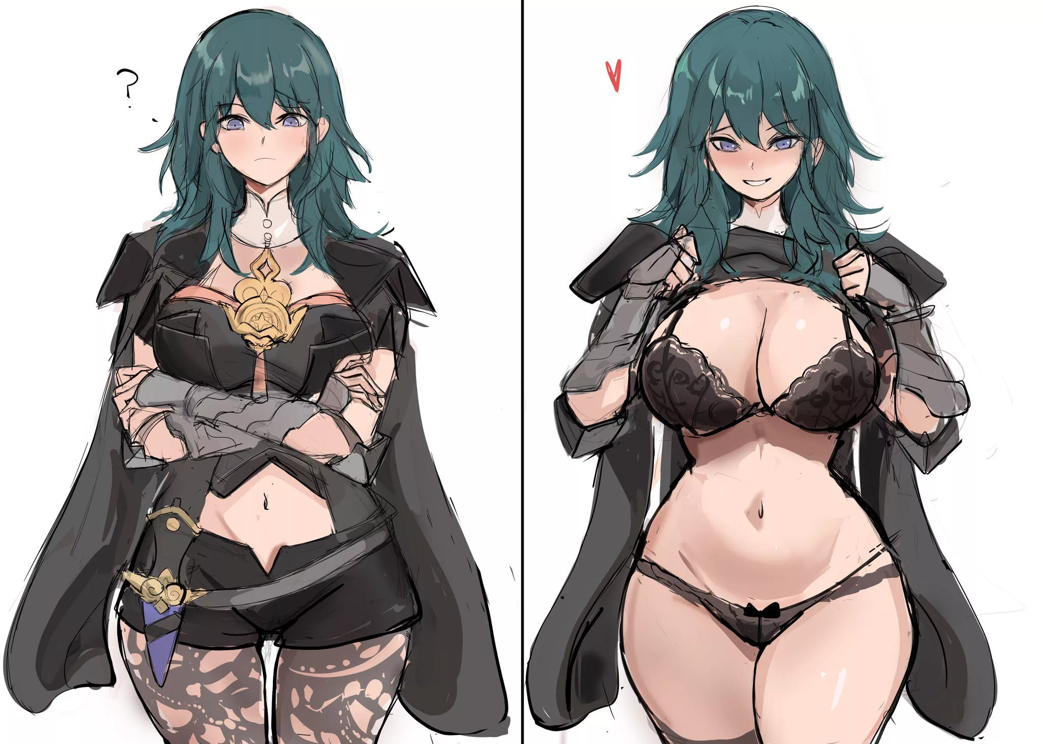 Byleth stripping and offering herself posted by Terran117
