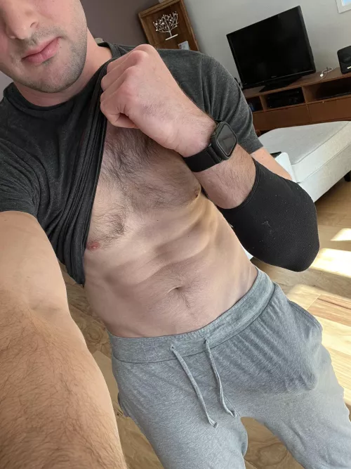 Do you think my friend likes how I look in the sweats they bought me? 🥰 by swoshyswo