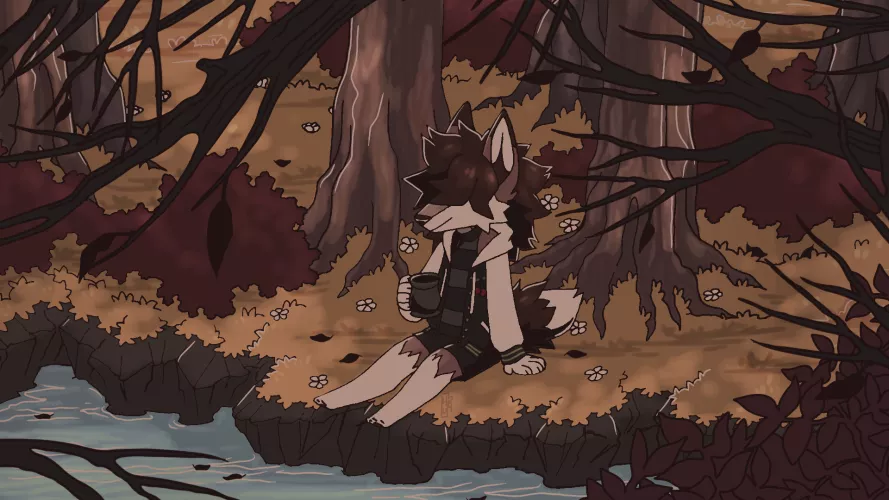 Lochlan drinking Hot Cocoa by LockWhim