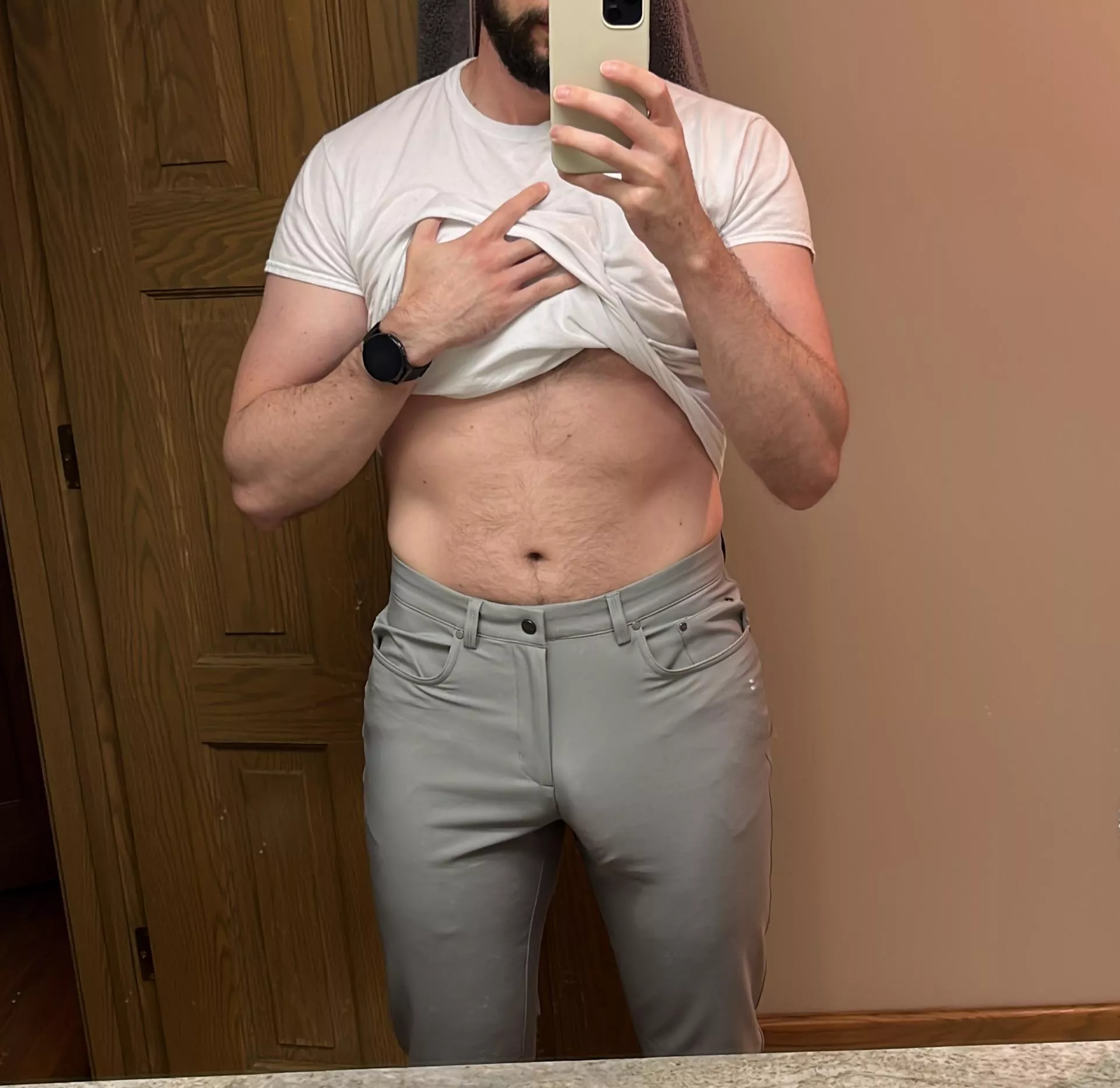 My partner insists I wear grey pants as often as possible  posted by thethickbrick