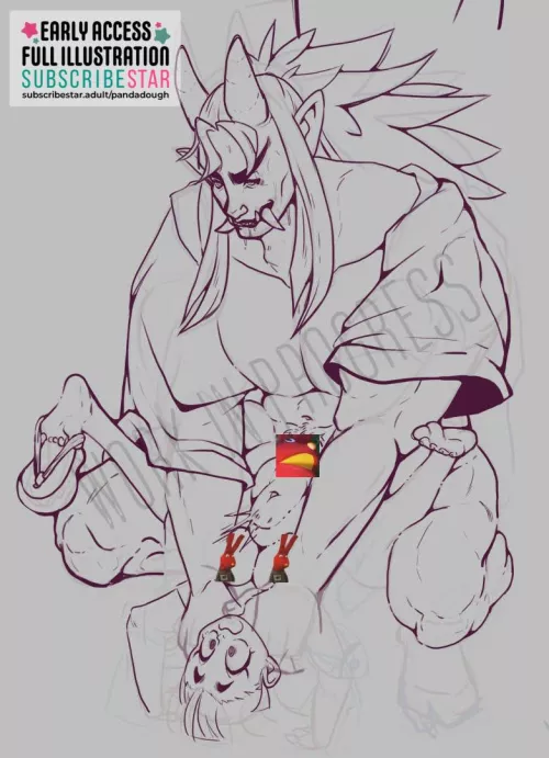 Tummy Bulge WIP (panda_dough) by Panda_Dough