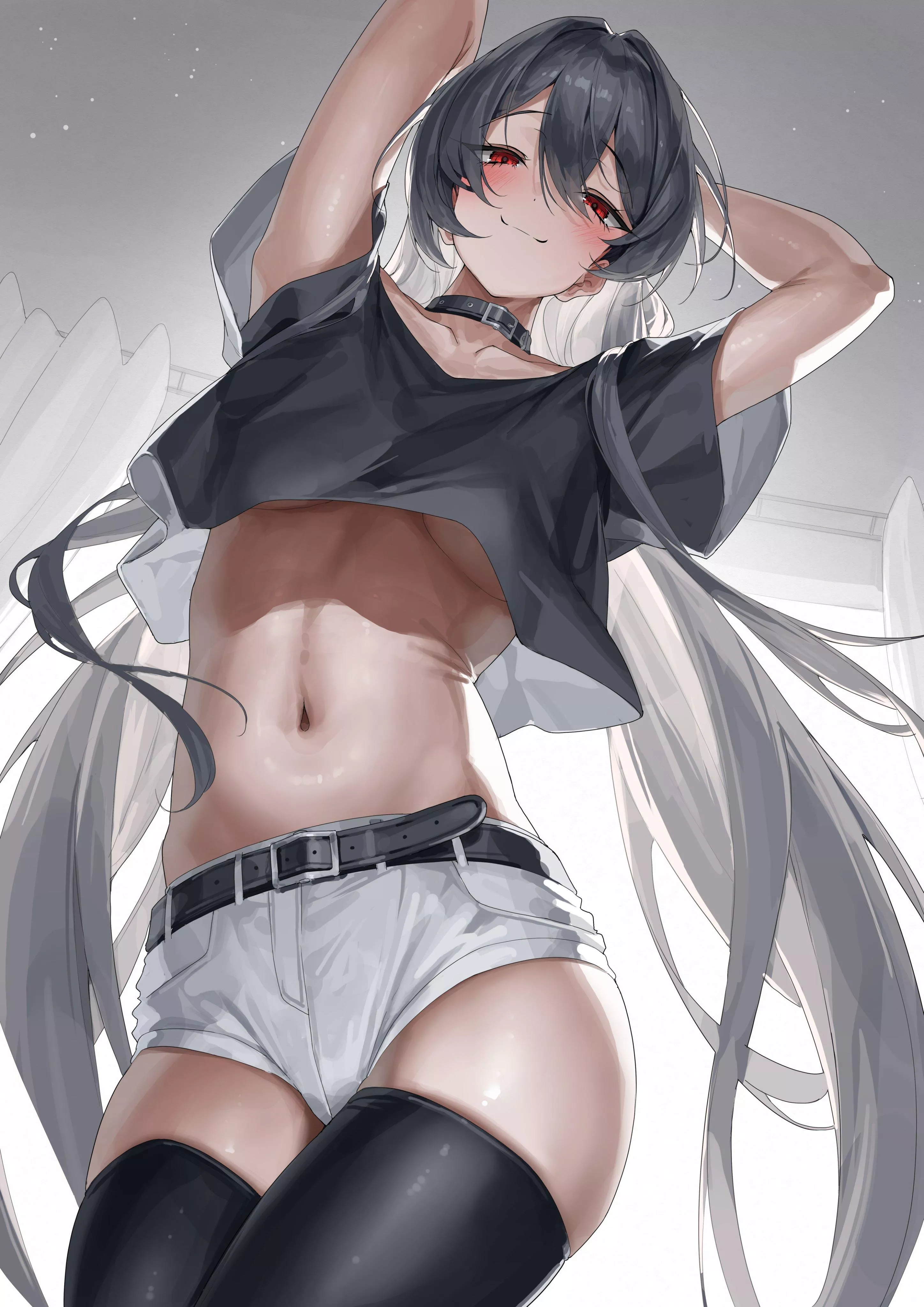 Cropped Shirt & Short Shorts  posted by CheetahSperm18