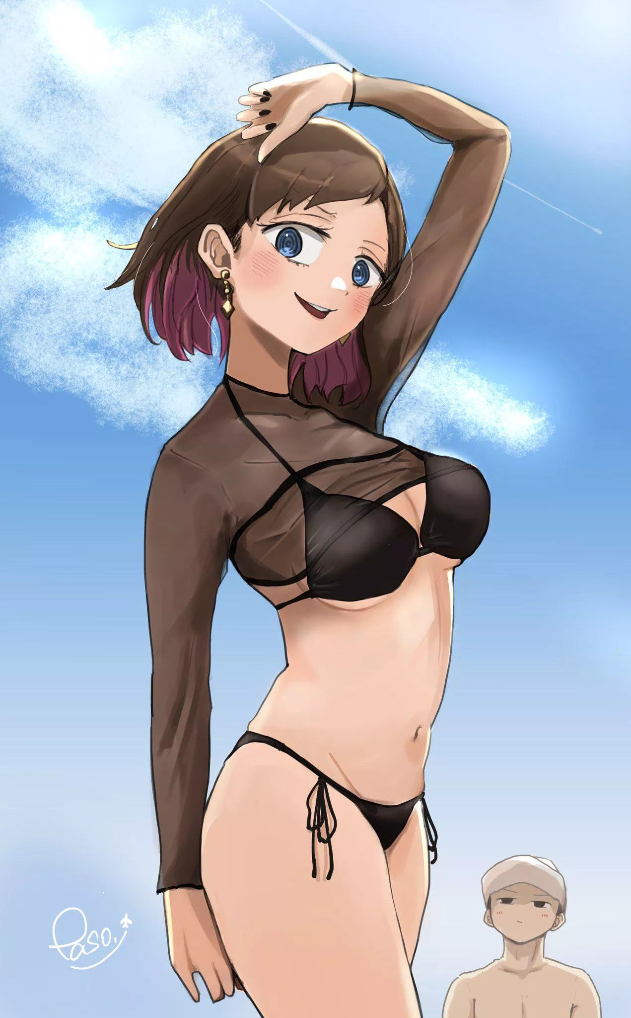Kana Wearing Her Black Bikini [The Dangers In My Heart] posted by Csxc