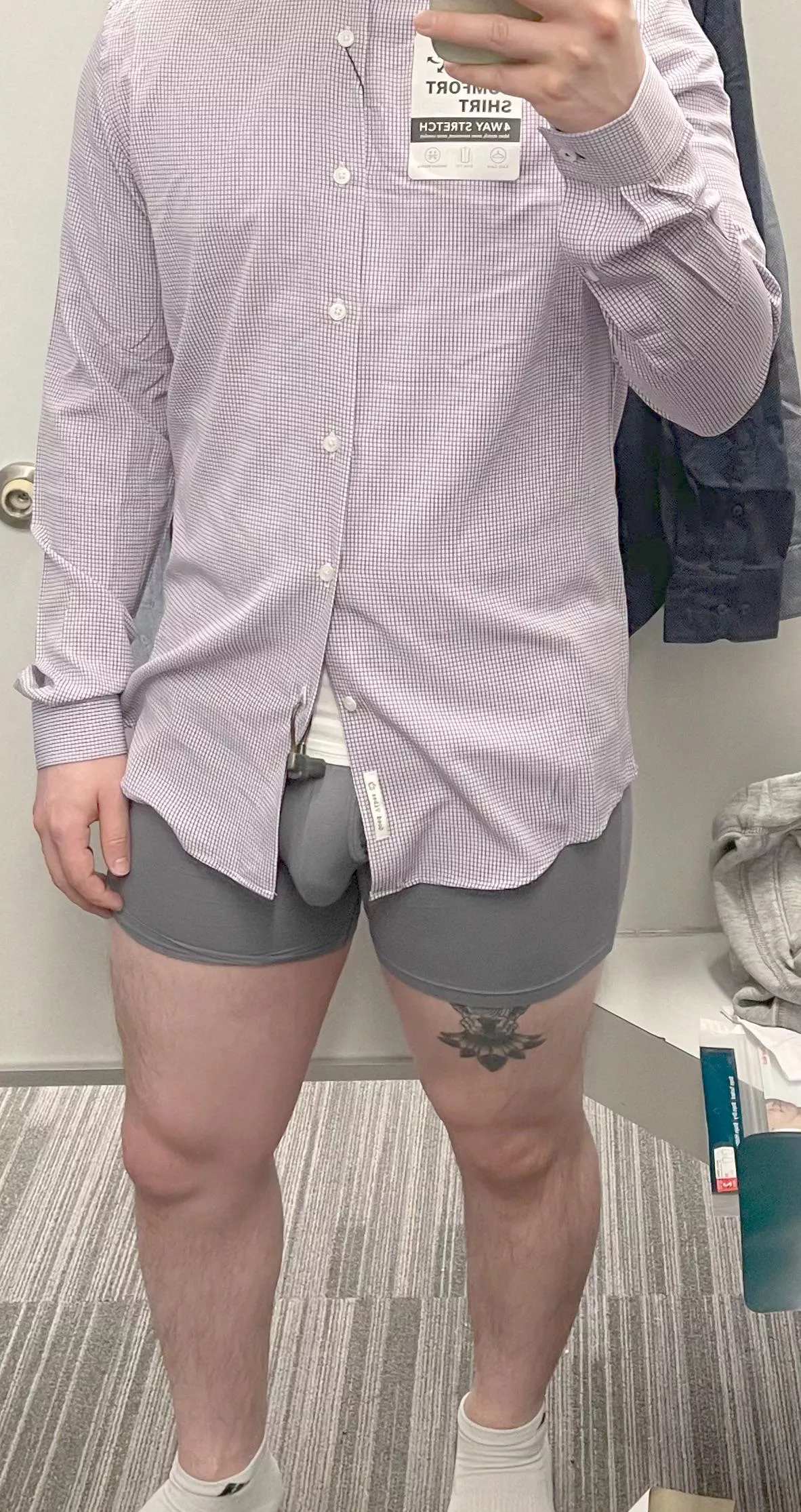 (28) I was getting my pants fitted, and the lady working complimented my underwear. You think she noticed? posted by UrNewFavKinkk