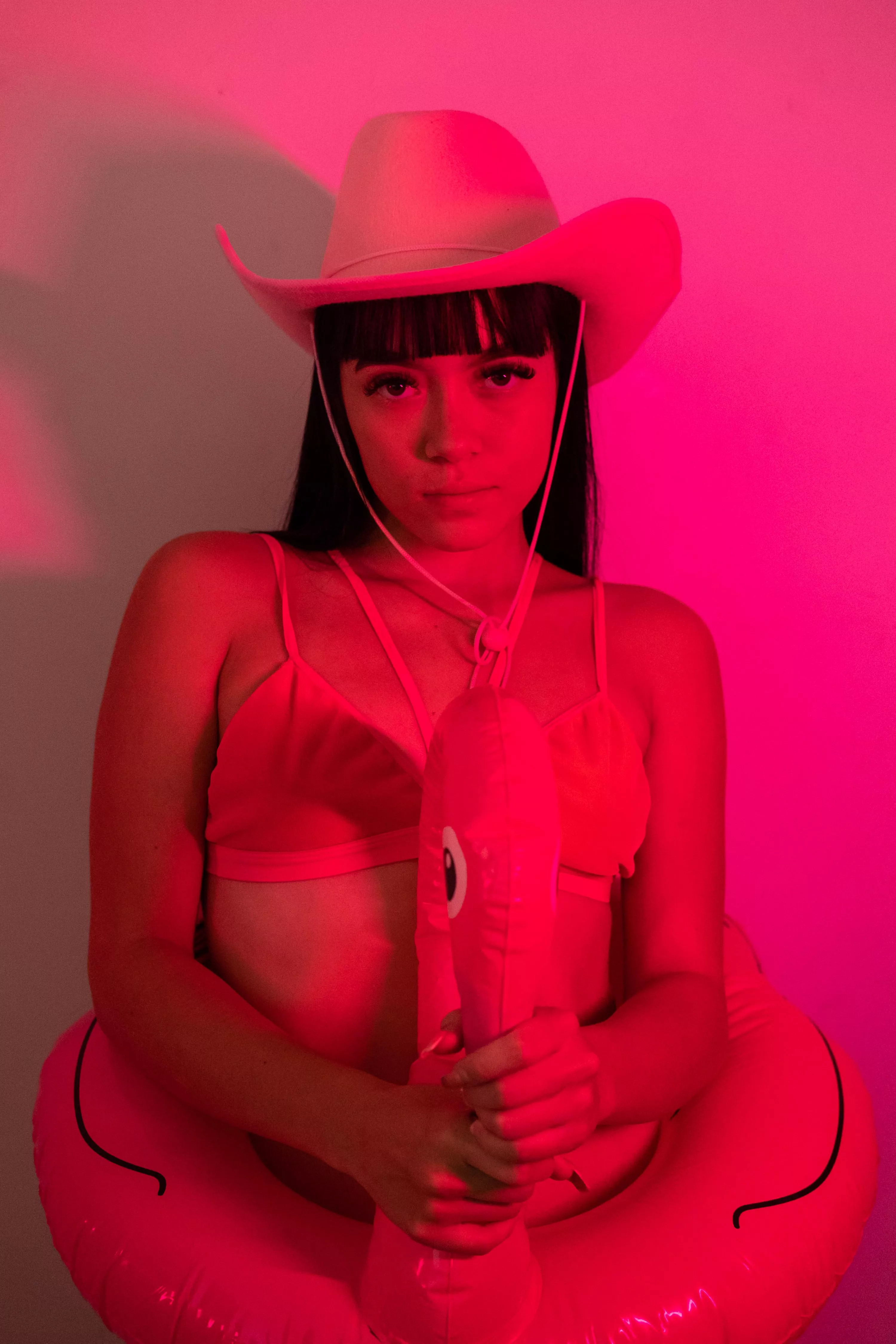 Cowgirl: I not only ride horses, but I also ride flamingos 😅 posted by Britney_Zapata