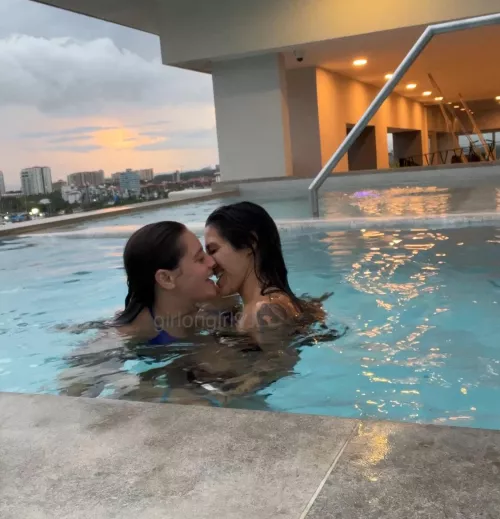 Kissing in our Airbnb pool by -Girl0ngir1