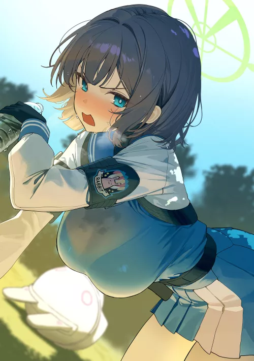 Thirsty Saki [Blue Archive] by NotSuitedForWoona