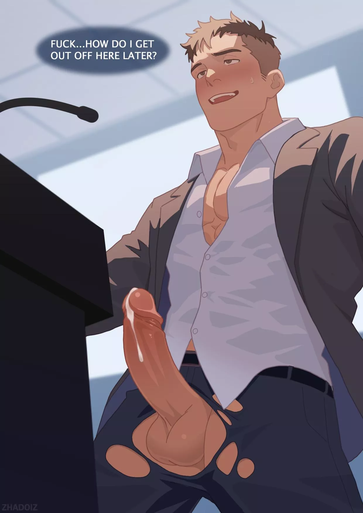 Pants Ripped during a speech (By swx147852)  posted by ElektraFrost