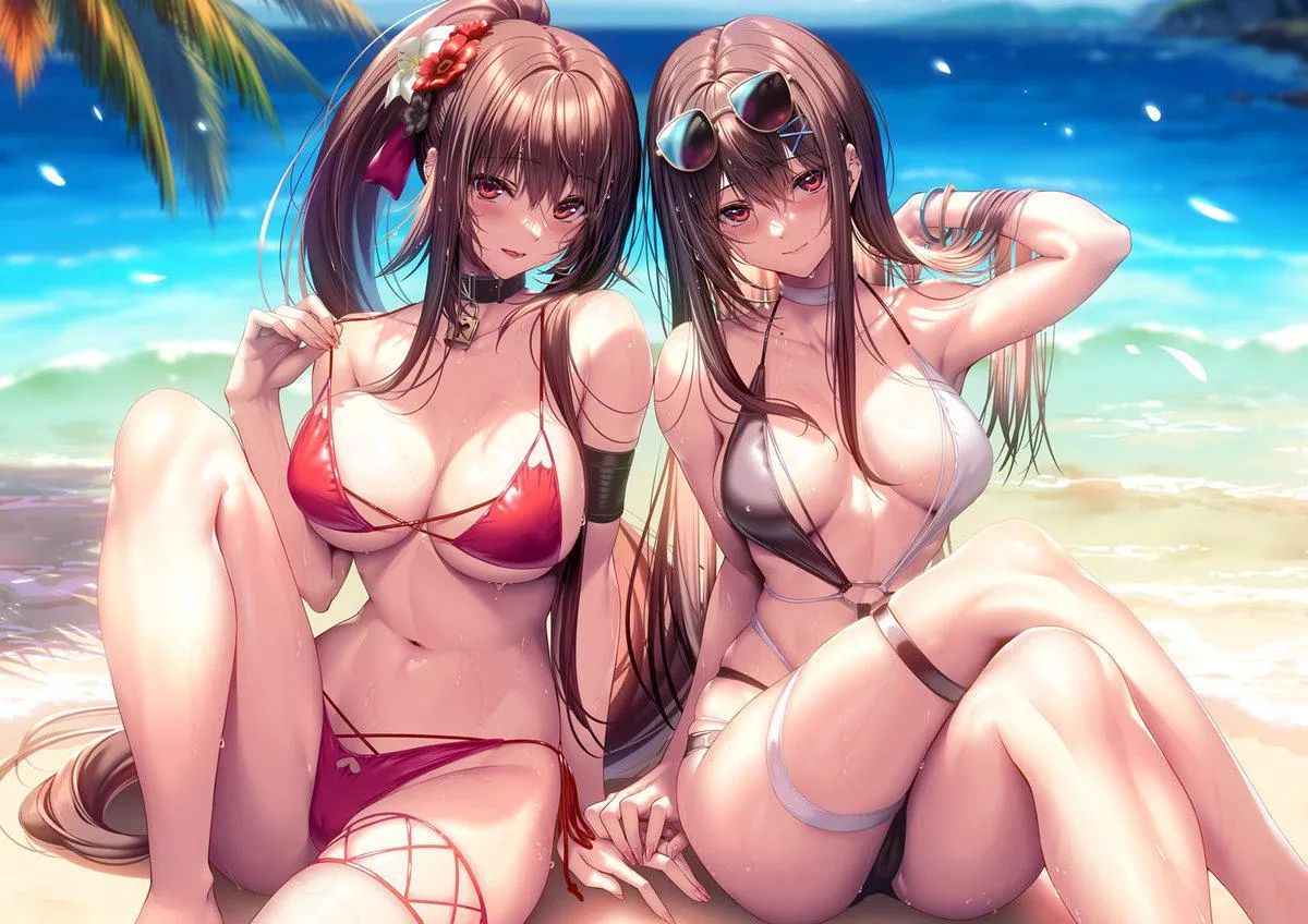 Sisters on Vacation [Artist's Original] posted by CheetahSperm18