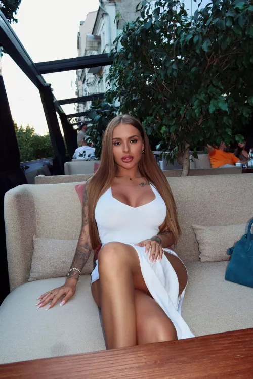 The white dress made my figure even better by ShelbiLovely