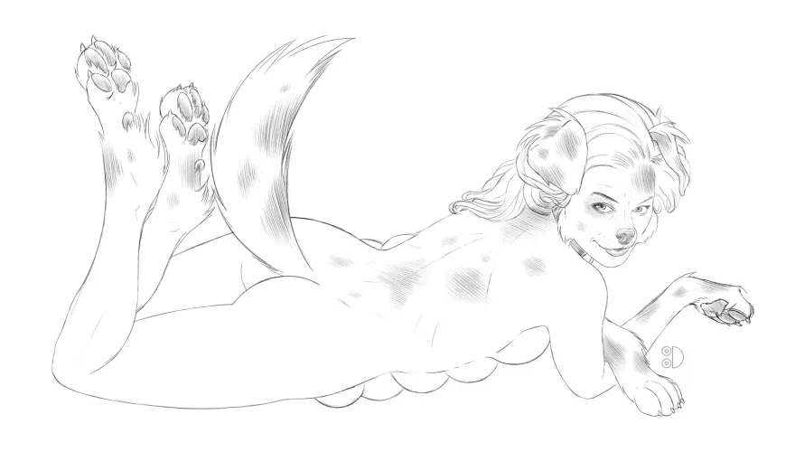 Margot Robbie Aussie Shepherd bitch TF (by Tittydispenser) by titty_dispenser