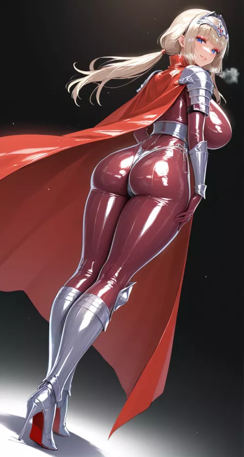 Red Latex Knight  by CheetahSperm18
