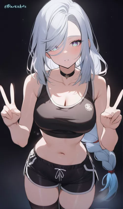 Shenhe [Genshin Impact] by CheetahSperm18