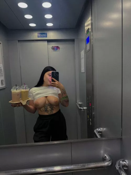 Suddenly decided to show my boobs in public place by xcamcammyx