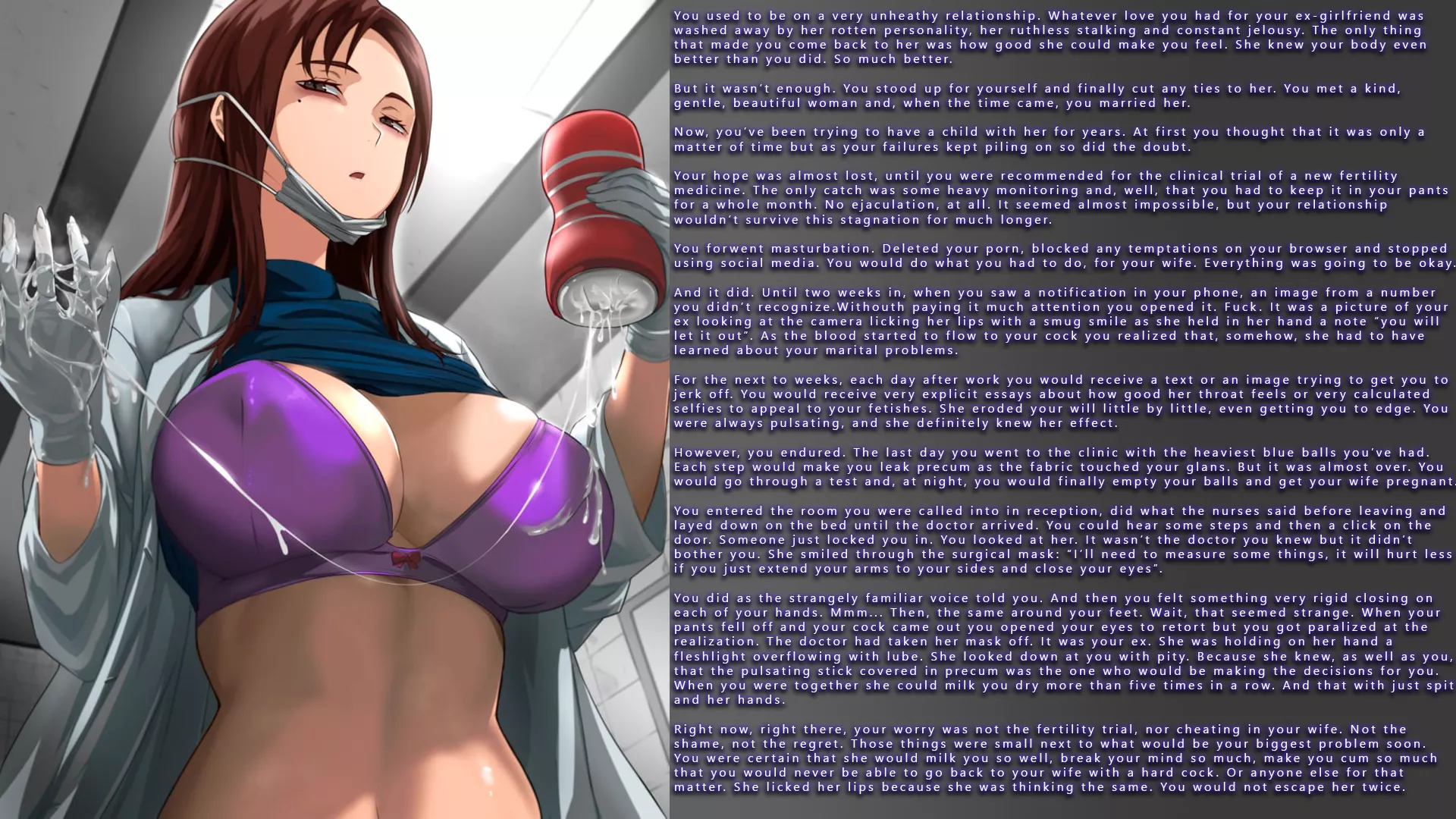 Your Ex Discovers That You Can't Impregnate Your Wife [Milking] [Temptation] [Non-consensual] [Cheating] [Femdom] [Try Not To Cum] [Fertility] [No Penetration] [Mind Break] posted by Ok-Muffin8473