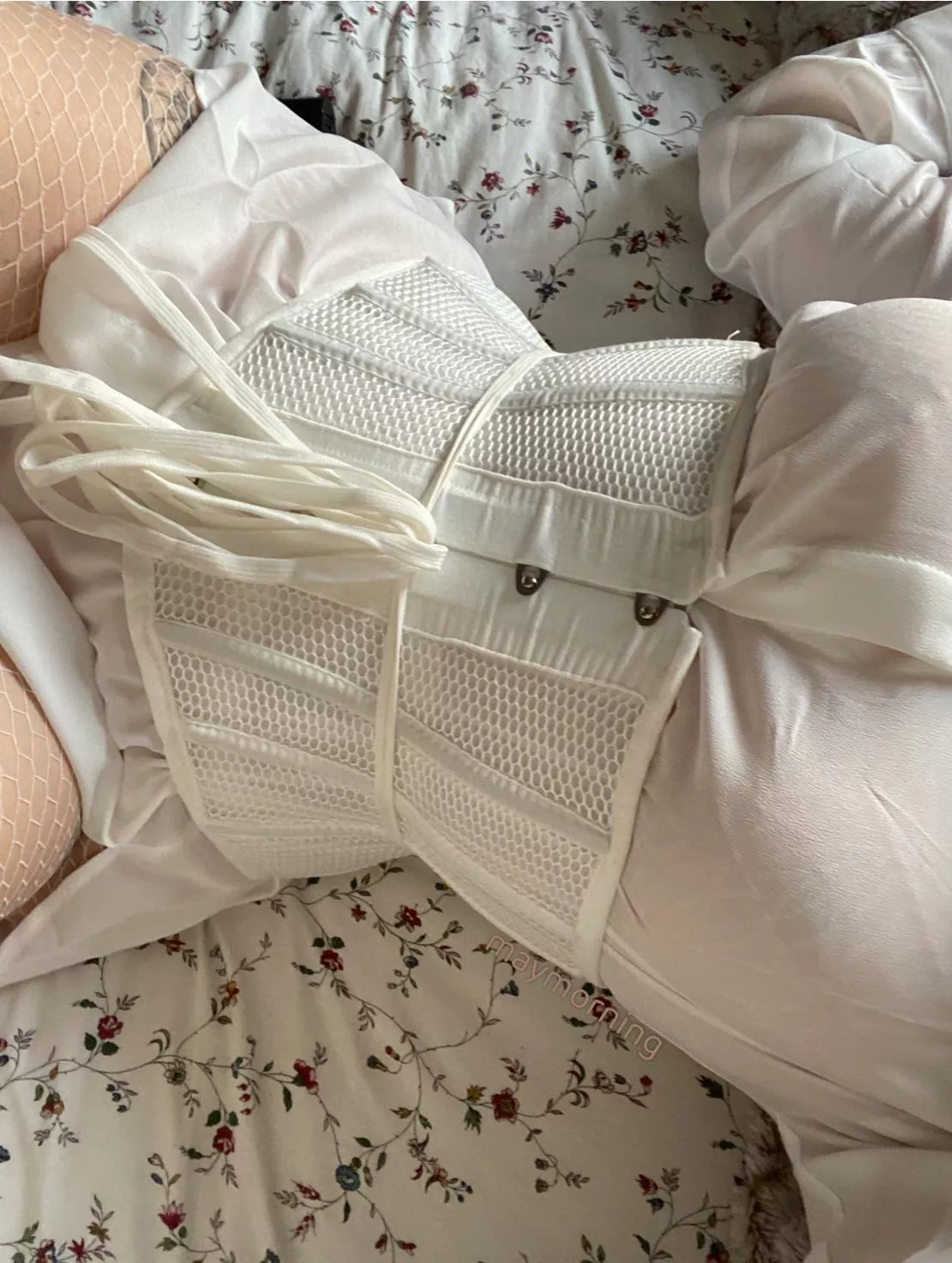 In my tightly laced corset, when will you arrive? posted by SweetMayMorning