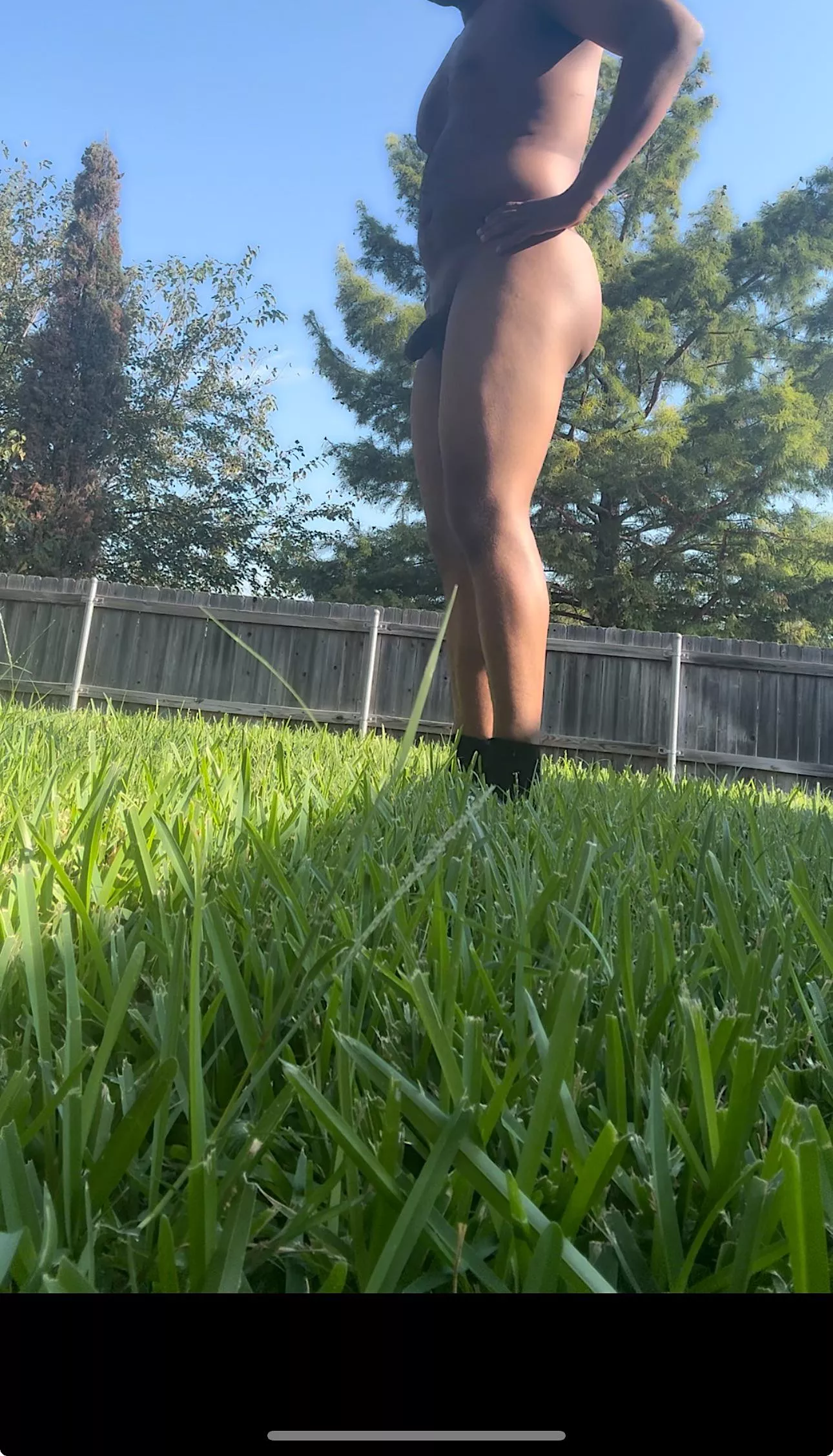 Hey everyone I’m new to being a nudist and my first time is taking in the sunshine from my yard 😊 posted by Glad_City7336