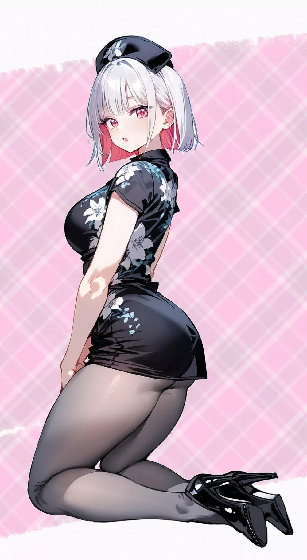 Hospital Nurse in Black  posted by CheetahSperm18