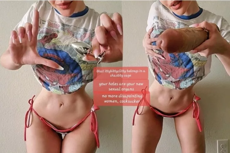 No fuckable cock between those legs but you have two holes?? Whatever will we do?🙂 by bigbootymami19