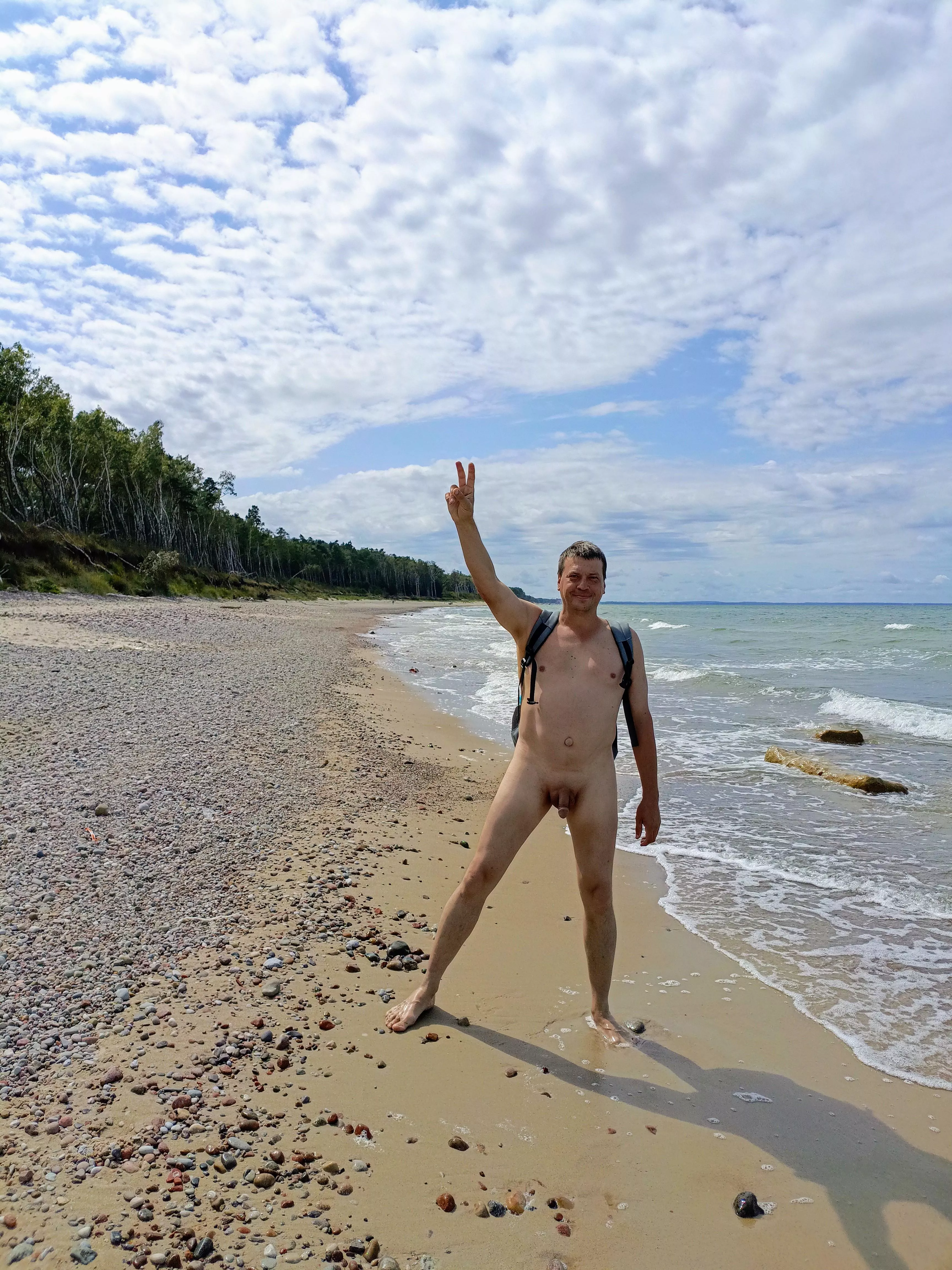 Nude hiking alone the sea side!  posted by Alex_wex