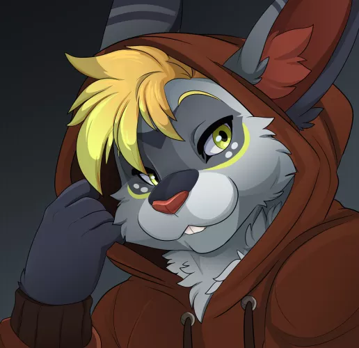 Bunny in a hoodie - By Feve by WeirFoxcoon