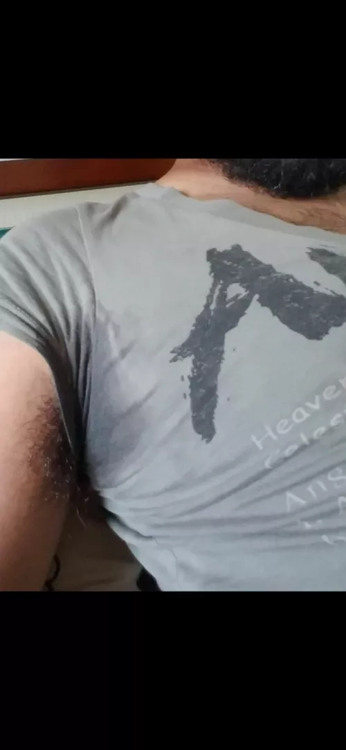 Now how can I NOT post pic of my partner with that honey armpit hair waiting burst through that sleeve by Sorceryinmadness