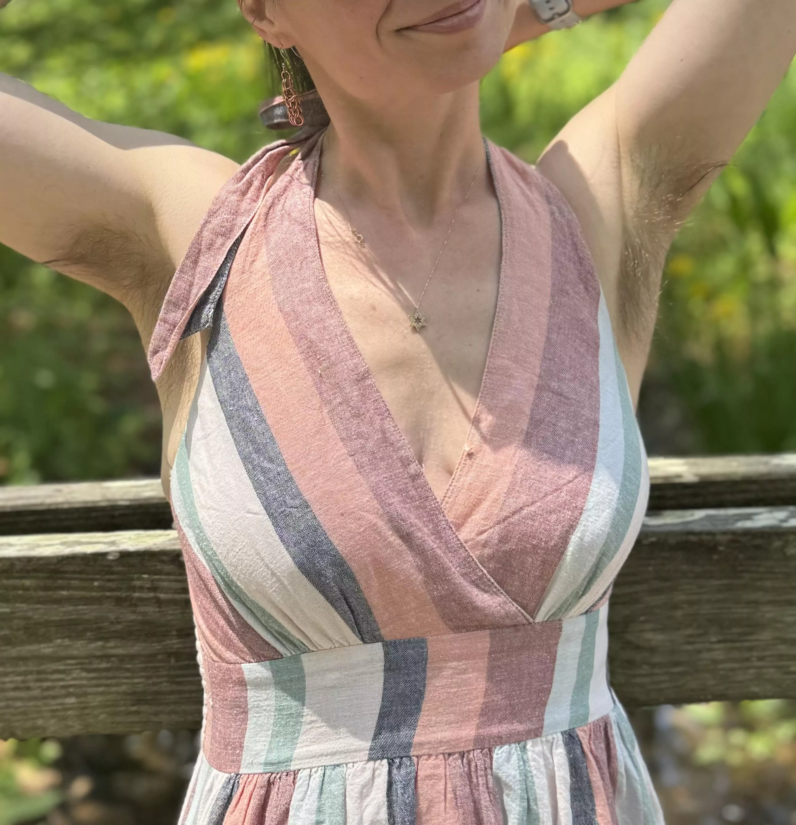 Out for a walk in this heat gets a little sweaty, hope you don’t mind that I hate deodorant  posted by nerdylittleplaything