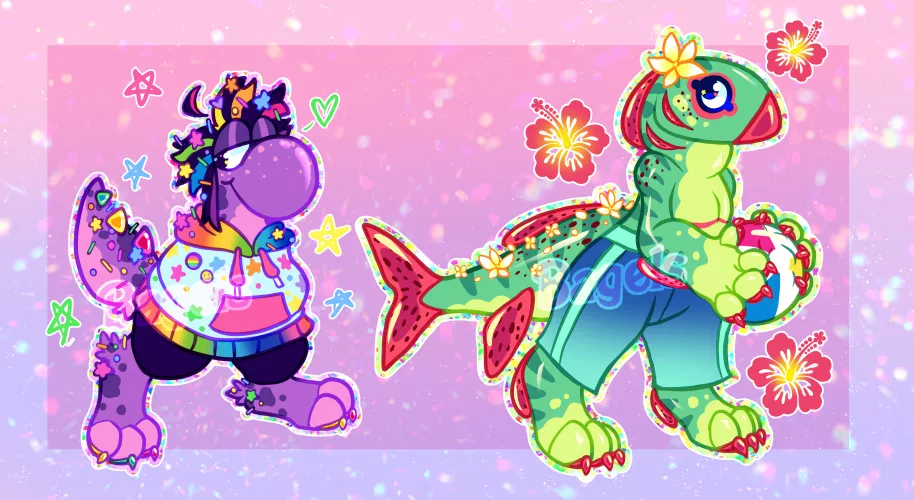 Some unusual furry adopts! Do you recognize them? :O by Aesthetic_Bagels