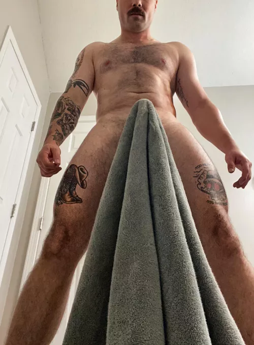 Tuesday towel tricks. How are you going to get daddy’s nice thick surprise?  by Dirk_thedick