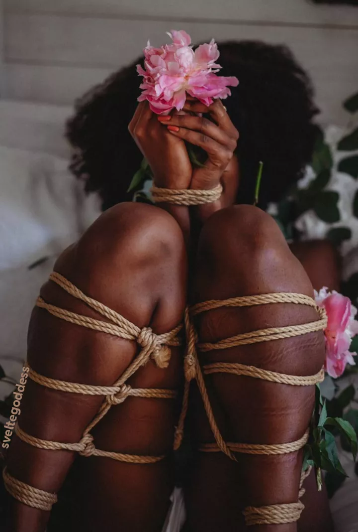 Love the details on this one - especially the rope marks against my smooth skin posted by sveltegoddess_