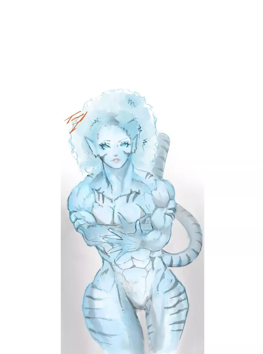 (OC) Blue Tiger, by me posted by StainlessInferno