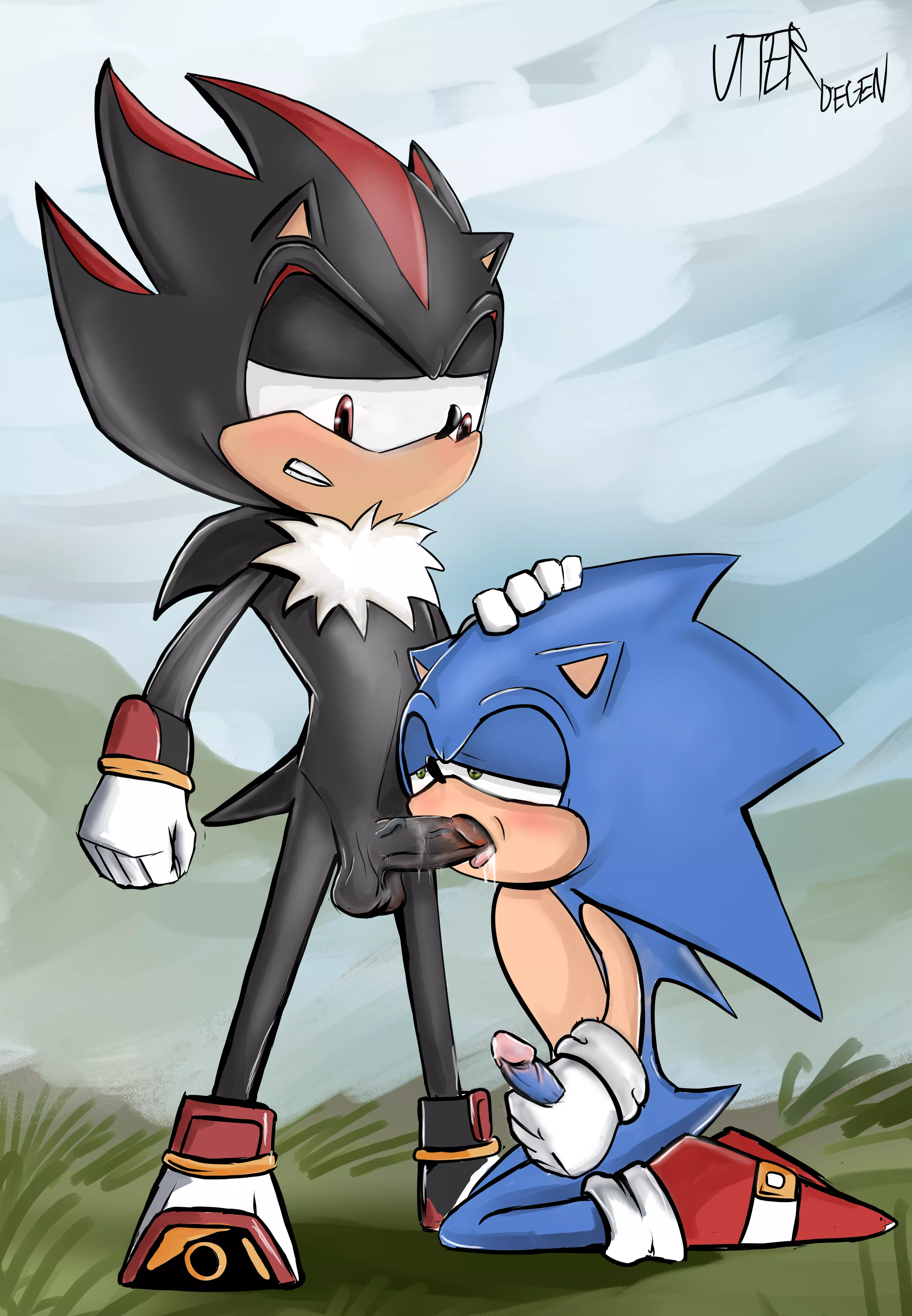 (OC) Sonic sucking shadow's cock posted by UtterDegeno