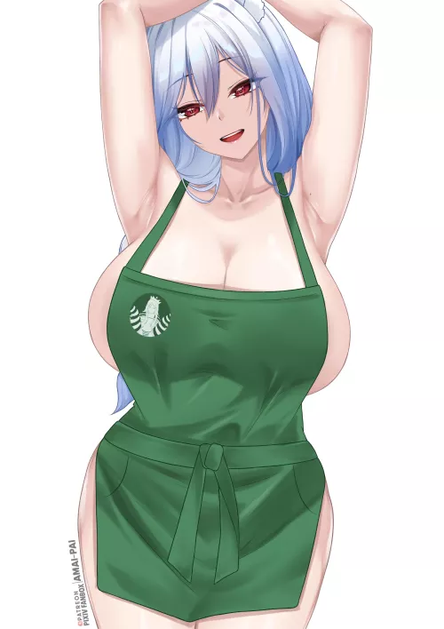 Pekora's mother in naked apron (Amai_pai) by TheRoySez