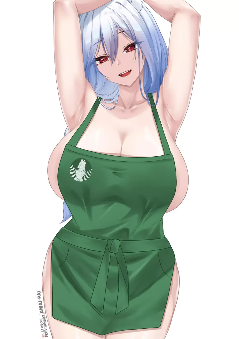 Pekora's mother in naked apron (Amai_pai) posted by TheRoySez