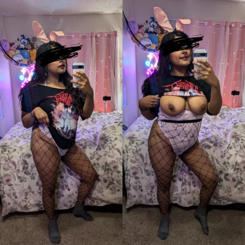 thicc bunny goth gf 𖹭 by spacey_metalhead
