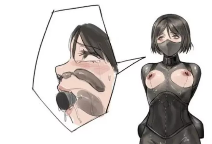 Those nose plugs look so uncomfortable... and yet I would love to be tied like this :p by Gagged_slut